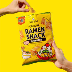 Baby Star Crunchy Ramen Snack Wide - Tonkotsu 6oz (6 Pack)