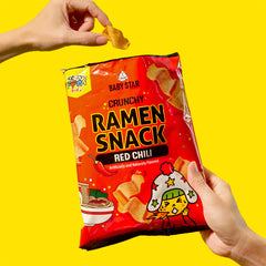 Baby Star Crunchy Ramen Snack Wide - Red Chili 6oz (6 Pack) Oyatsu
