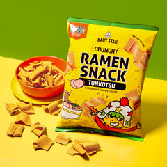 Baby Star Crunchy Ramen Snack Wide - Tonkotsu 6oz (6 Pack)