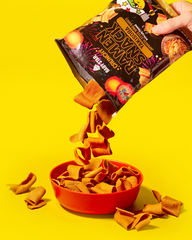 Baby Star Wide Yakisoba ramen snack pouring