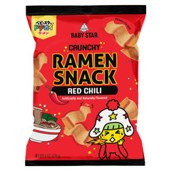 Baby Star Crunchy Ramen Snack Wide - Red Chili 6oz (6 Pack) Oyatsu