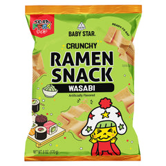 Baby Star Crunchy Ramen Snack Wide - Wasabi 6oz (6 Pack)
